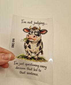 UV DTF – DEC 011 - 10cm decal for Libbey - Cow