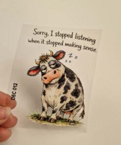 UV DTF – DEC 012- 10cm decal for Libbey - Cow