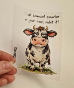 UV DTF – DEC 013- 10cm decal for Libbey - Cow