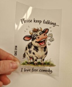 UV DTF – DEC 014- 10cm decal for Libbey - Cow
