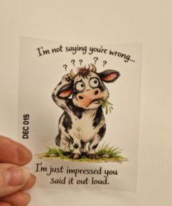 UV DTF – DEC 015- 10cm decal for Libbey - Cow