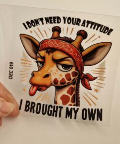 UV DTF – DEC 019- 10cm decal for Libbey - Giraffe