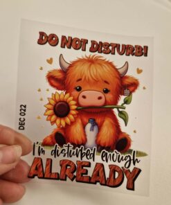 UV DTF – DEC 022- 10cm decal for Libbey - Cow