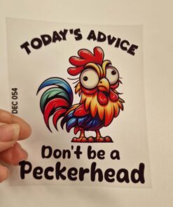 UV DTF – DEC 054 10cm decal for Libbey - Rooster