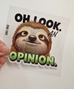 UV DTF – DEC 092 10cm decal for Libbey - Sloth