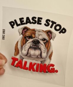 UV DTF – DEC 093 10cm decal for Libbey - Dog