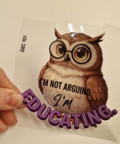 UV DTF – DEC 101 10cm decal for Libbey - Owl