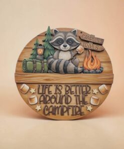 Flag & Circle Interchangeable - Racoon Adventure