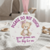 Baby Germ bauble - teddy pink