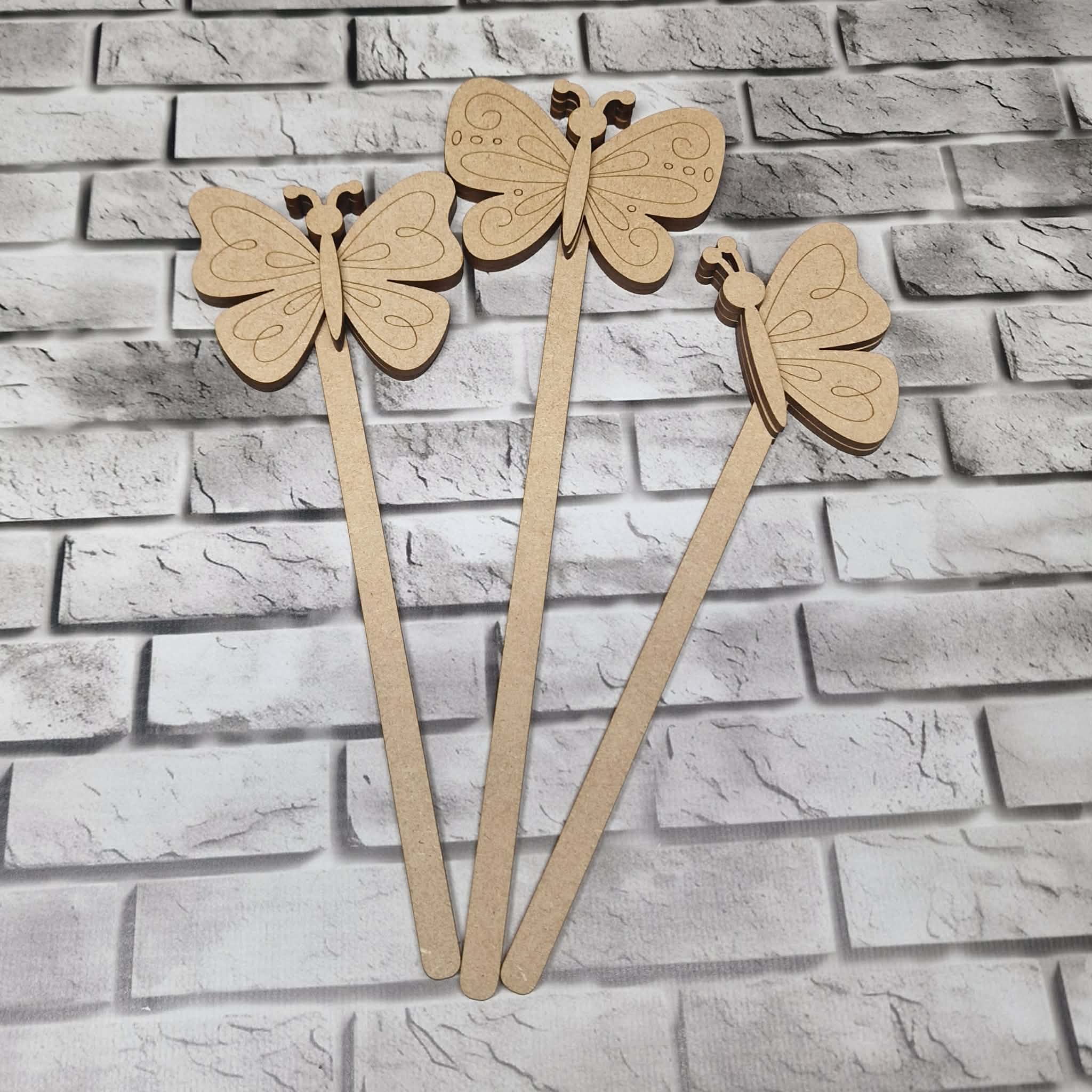 Sticks with optional mason jar - Butterfly
