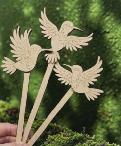 Sticks with optional mason jar - Humming Birds