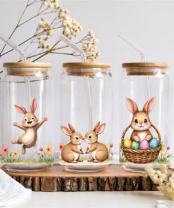 UV DTF – WRP 028- Libbey wrap bunny basket