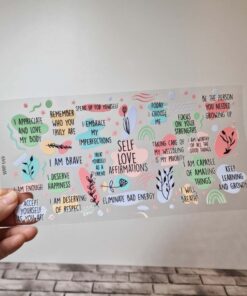 Alternative view of UV DTF – WRP 049 - Libbey wrap Self love