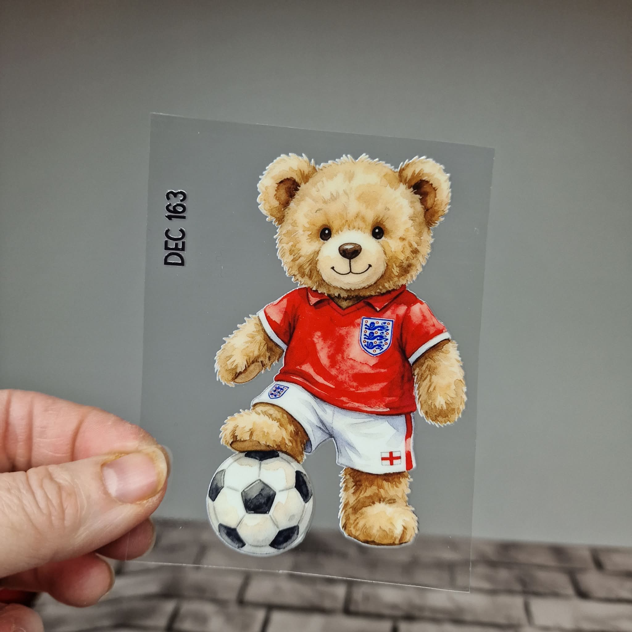UV DTF – DEC 163 10cm decal for Libbey - England Ted - Image 2