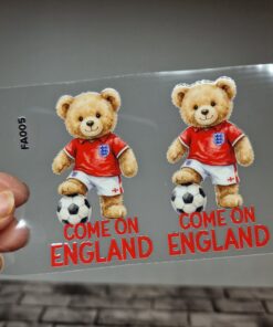 Alternative view of UV DTF – FA 005 7cm decal England standing Ted
