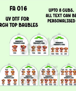 UV DTF - FA 016 - Fathers day Cubs for 10cm arch top baubles