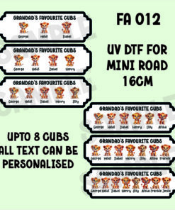 UV DTF - FA 022 - Fathers day Cubs for Mini road blanks