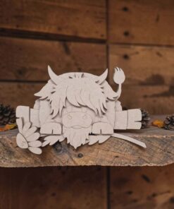 Highland shelf sitter with daisy