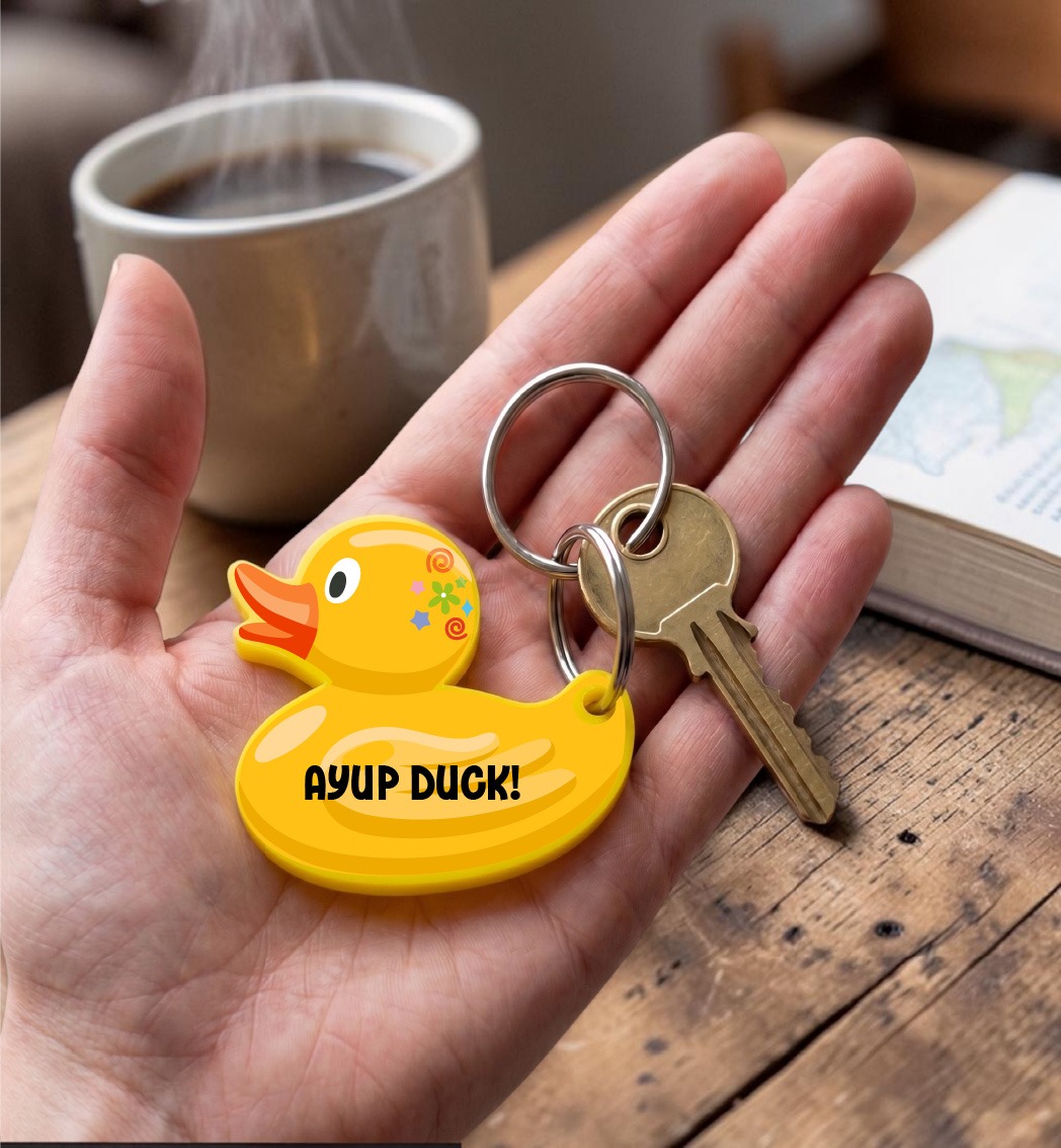 UV DTF - MS 034-045 - Happy DUCK Keyring / magnet - 4 pack - Image 7