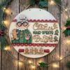 Mrs Claus baking Cookies 23cm round