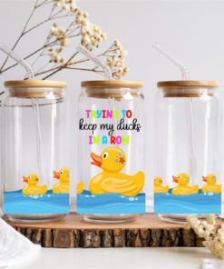 UV DTF – WRP 115- Libbey wrap Duck In a row