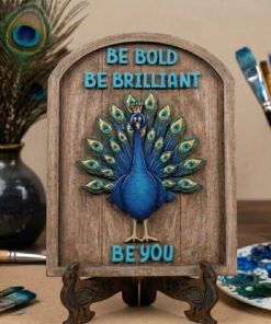 Be Bold Peacock in frame