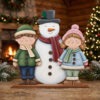 Boy Snowman and Girl on base
