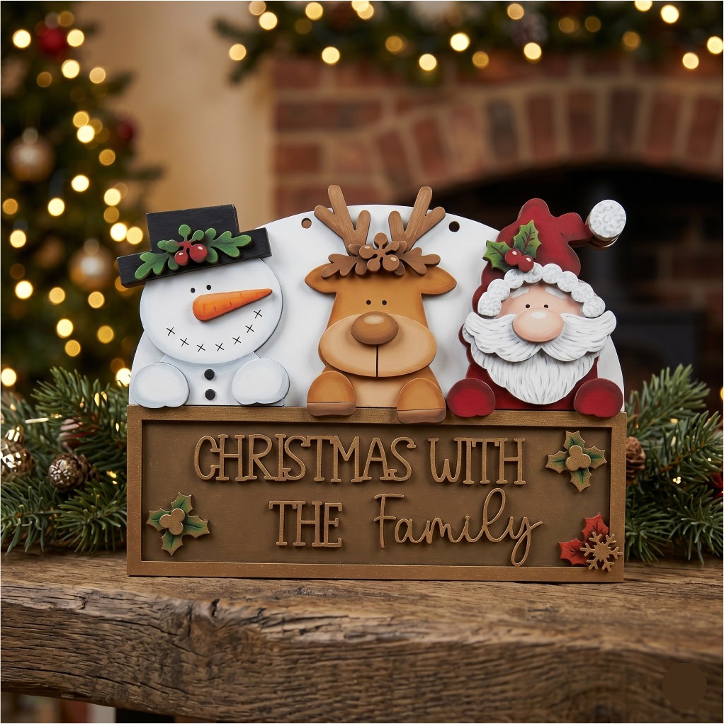 Christmas with the characters arch top frame