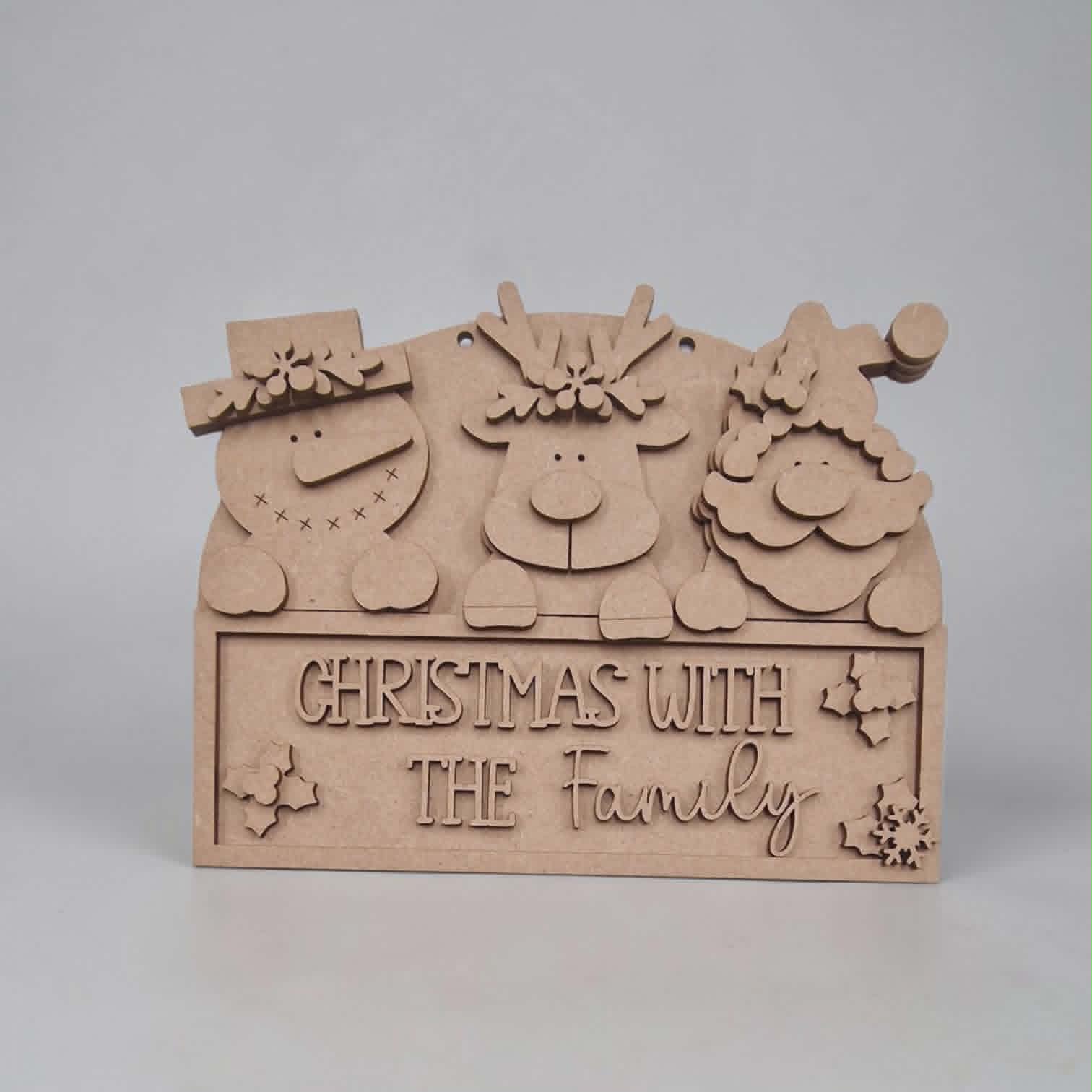 Christmas with the characters arch top frame