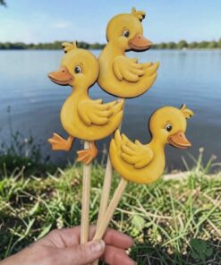 Alternative view of Sticks with optional mason jar - Ducks