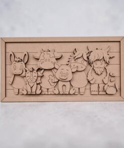Alternative view of Farm animals in long frame