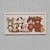 Farm animals in long frame