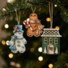 Gingerbread house trio baubles