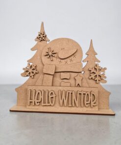 Alternative view of Hello Winter with block on base
