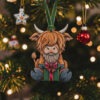 Highland with present bauble