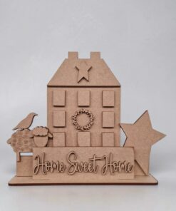 Alternative view of Home sweet home with block on base