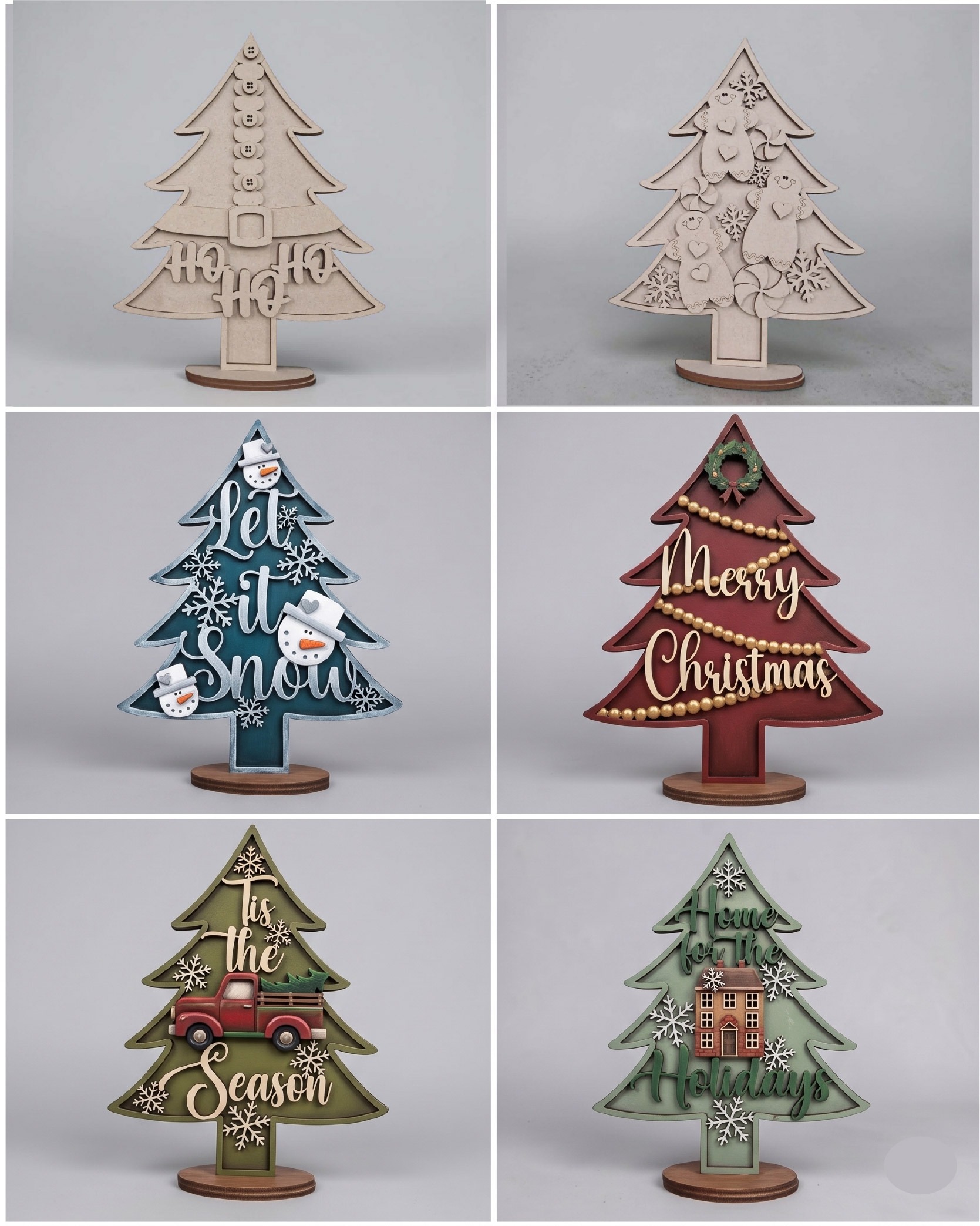 Layered Christmas tree - 6 designs