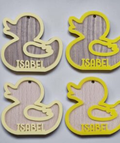 Duck bauble with layered edge and name
