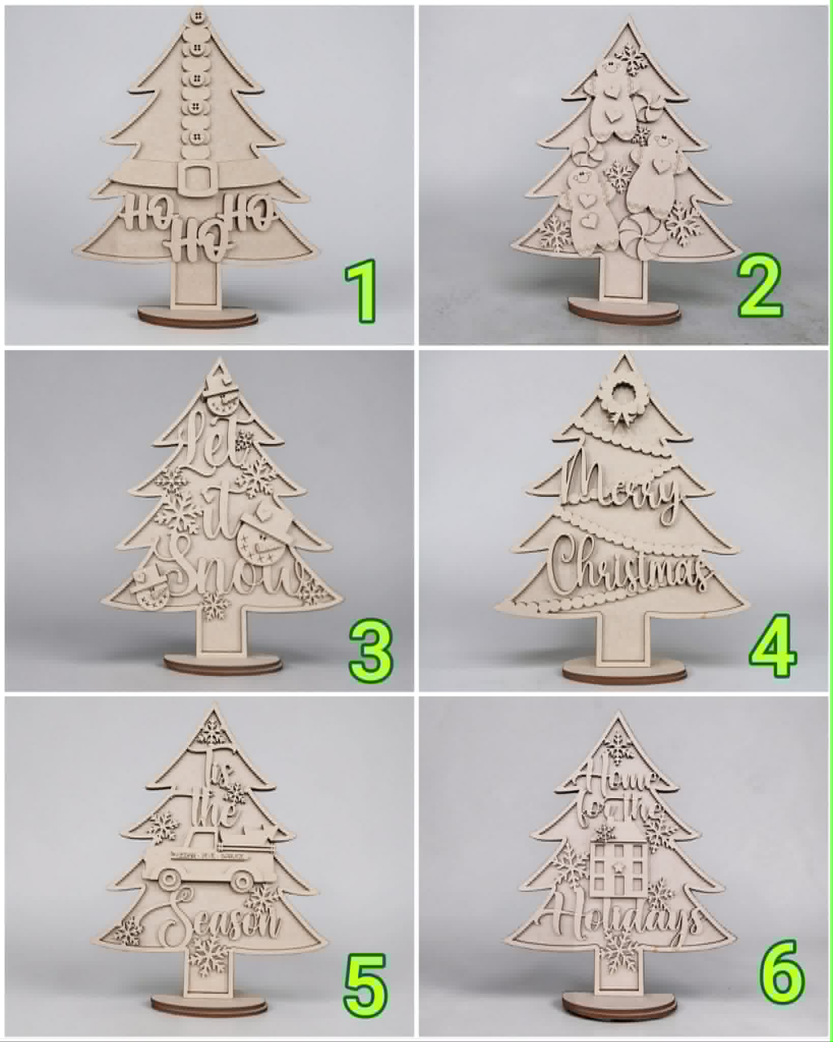 Layered Christmas tree - 6 designs - Image 2