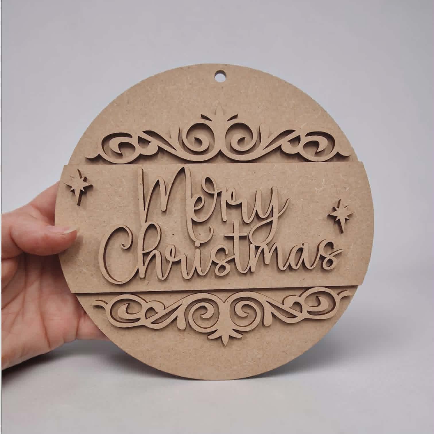 Merry Christmas fancy 18cm round
