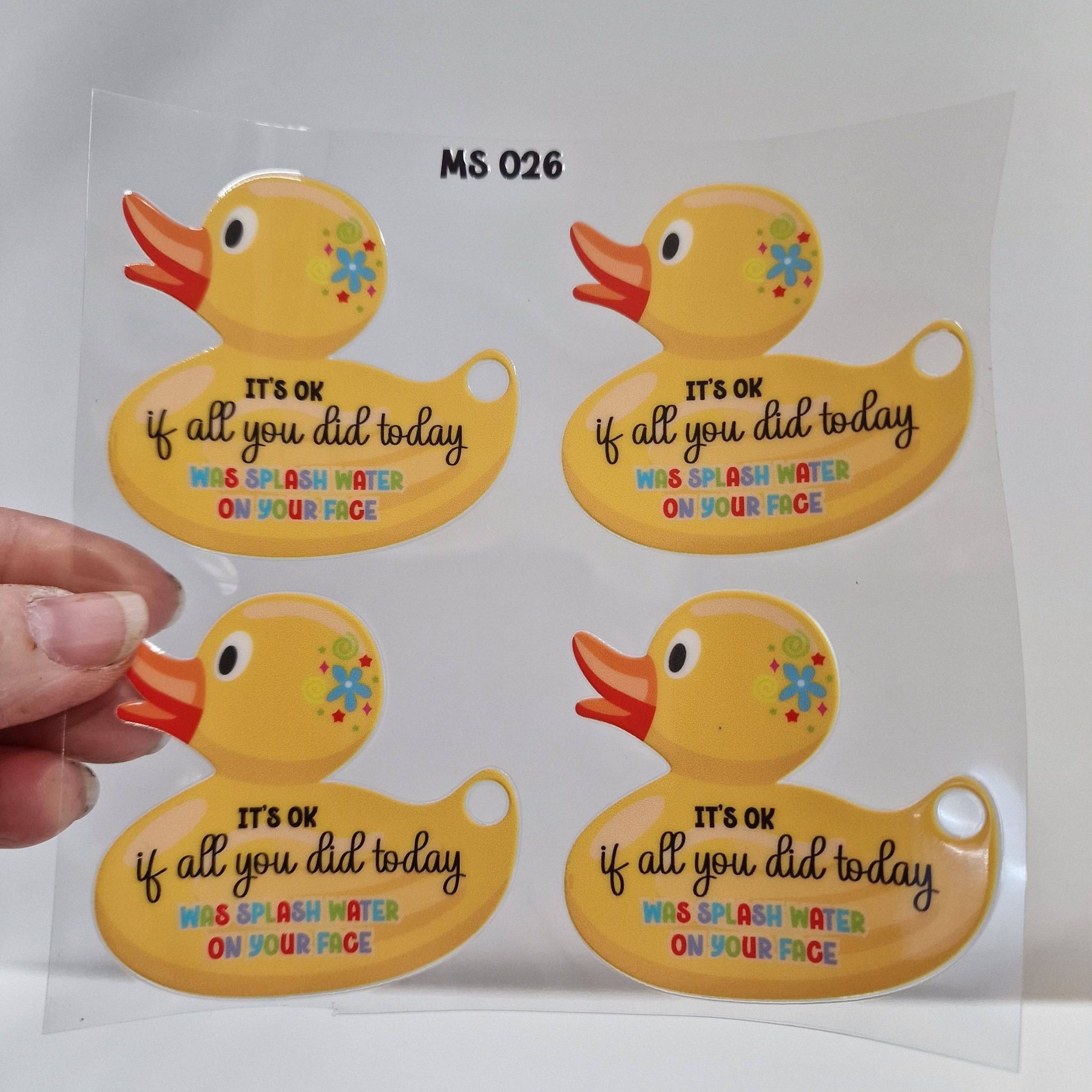 UV DTF - MS 021-026 - DUCK Keyring / magnet - 4 pack - Image 11