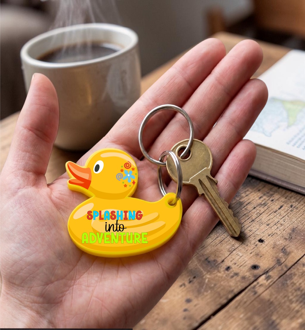 UV DTF - MS 034-045 - Happy DUCK Keyring / magnet - 4 pack - Image 12