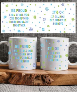 Sublimation sheet - Mug wrap 11oz - 049 Reminder Blue
