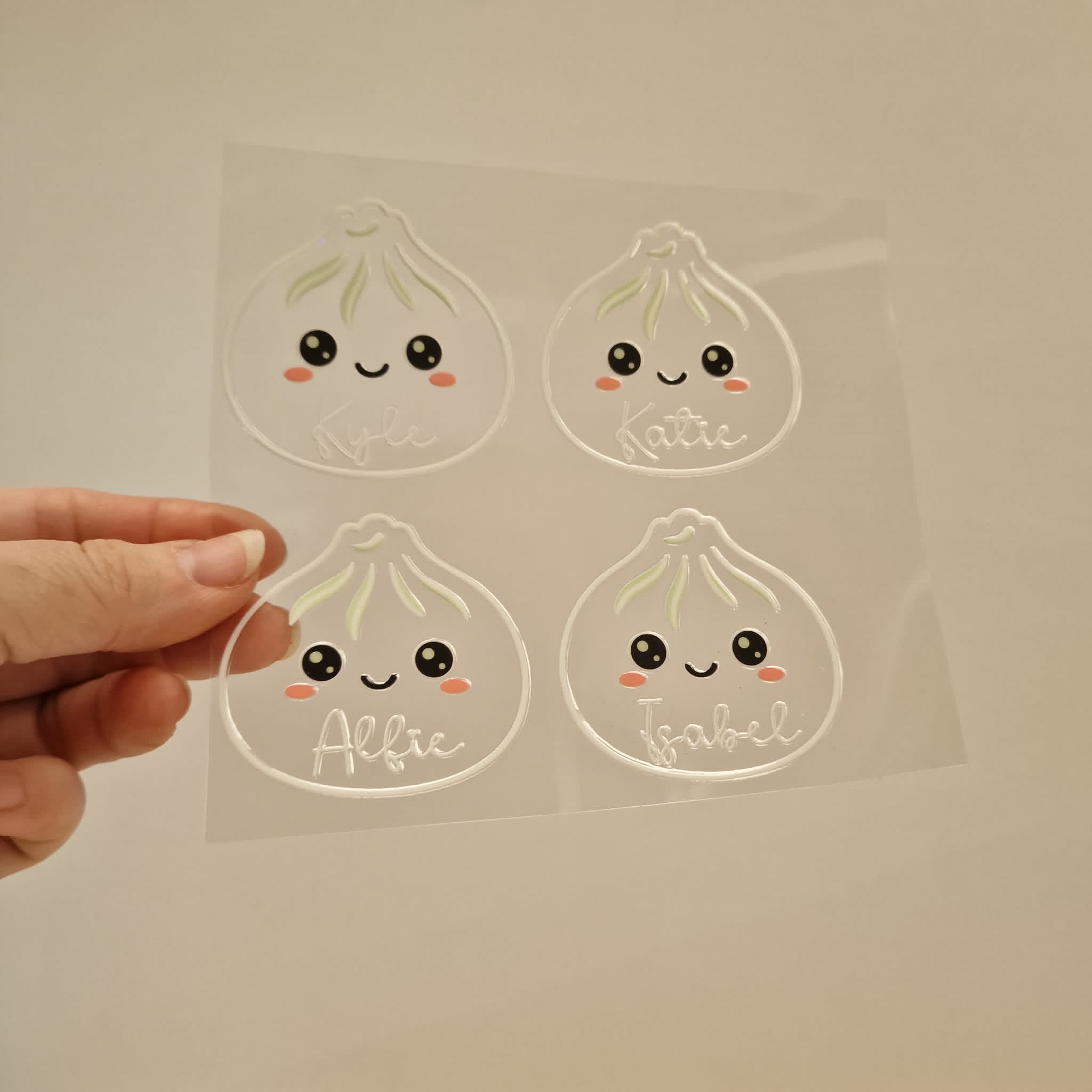 UV DTF - KR 043 - Pudding Squish outline - 4 pack - Image 3