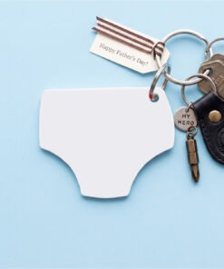 Underpants keyring blank with optional fastenings