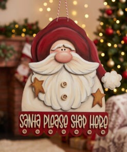 Prim Santa Door Hanger 27cm