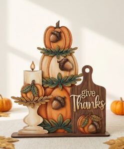 Pumpkin Candle Large plaque