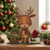 Reindeer Lantern and hat on base