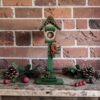 Robin Birdhouse Christmas on a base
