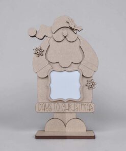 Santa Countdown with white acrylic plaque